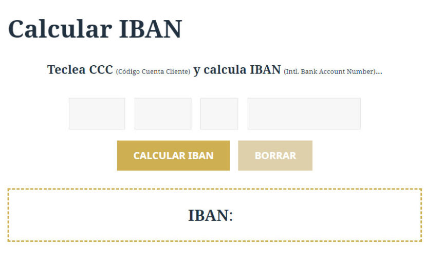 Calcular IBAN